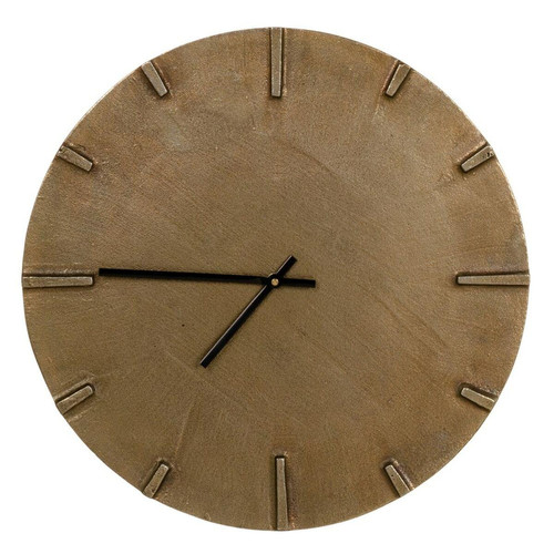 Horloges, pendules BigBuy Home Horloge Murale 38 x 1 x 38 cm Doré Aluminium