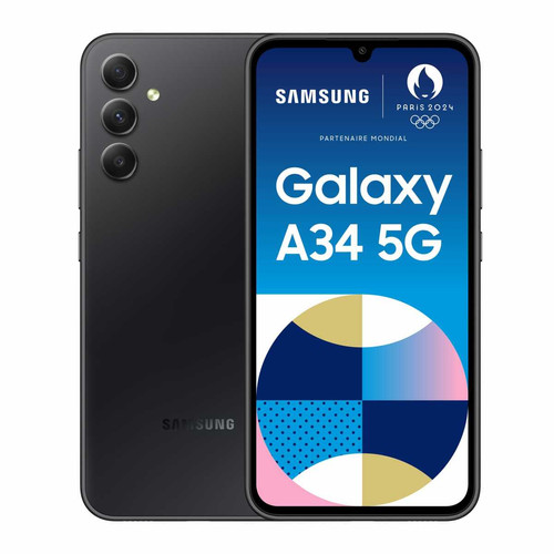Samsung - Galaxy A34 - 5G - 8/256 Go - Graphite Samsung - Bonnes affaires Black Friday Smartphone