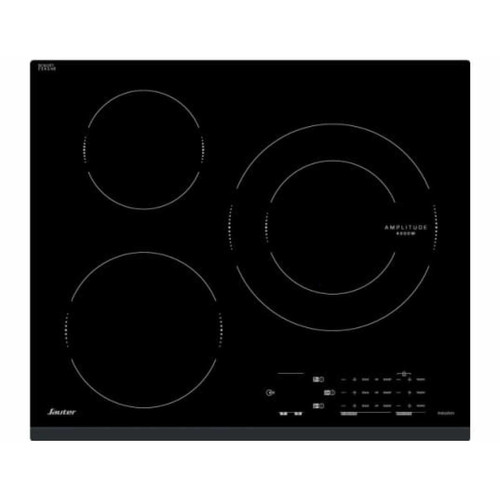 Sauter - Table de cuisson à induction 60cm 3 foyers 7200kw noir - spi4360b - SAUTER Sauter - Black Friday Chauffage