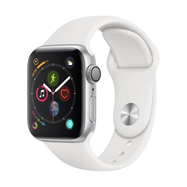 Apple - Watch Series 4 - 40mm - Alu Argent / Bracelet Sport Blanc Apple - Apple Watch Series 4 Apple Watch